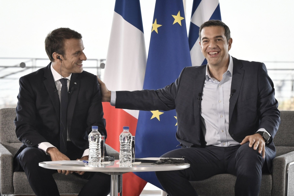 President of France Emmanuel Macron visits Athens