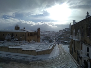 Maltempo: Basilicata al gelo, imbiancati i Sassi di Matera