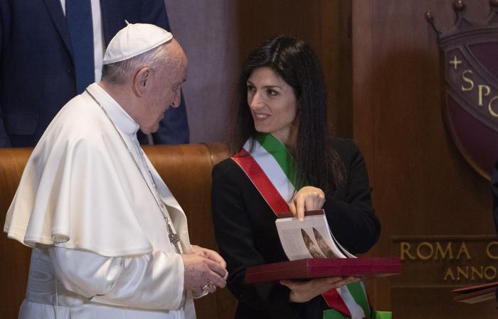 Pope Francis visits Campidoglio