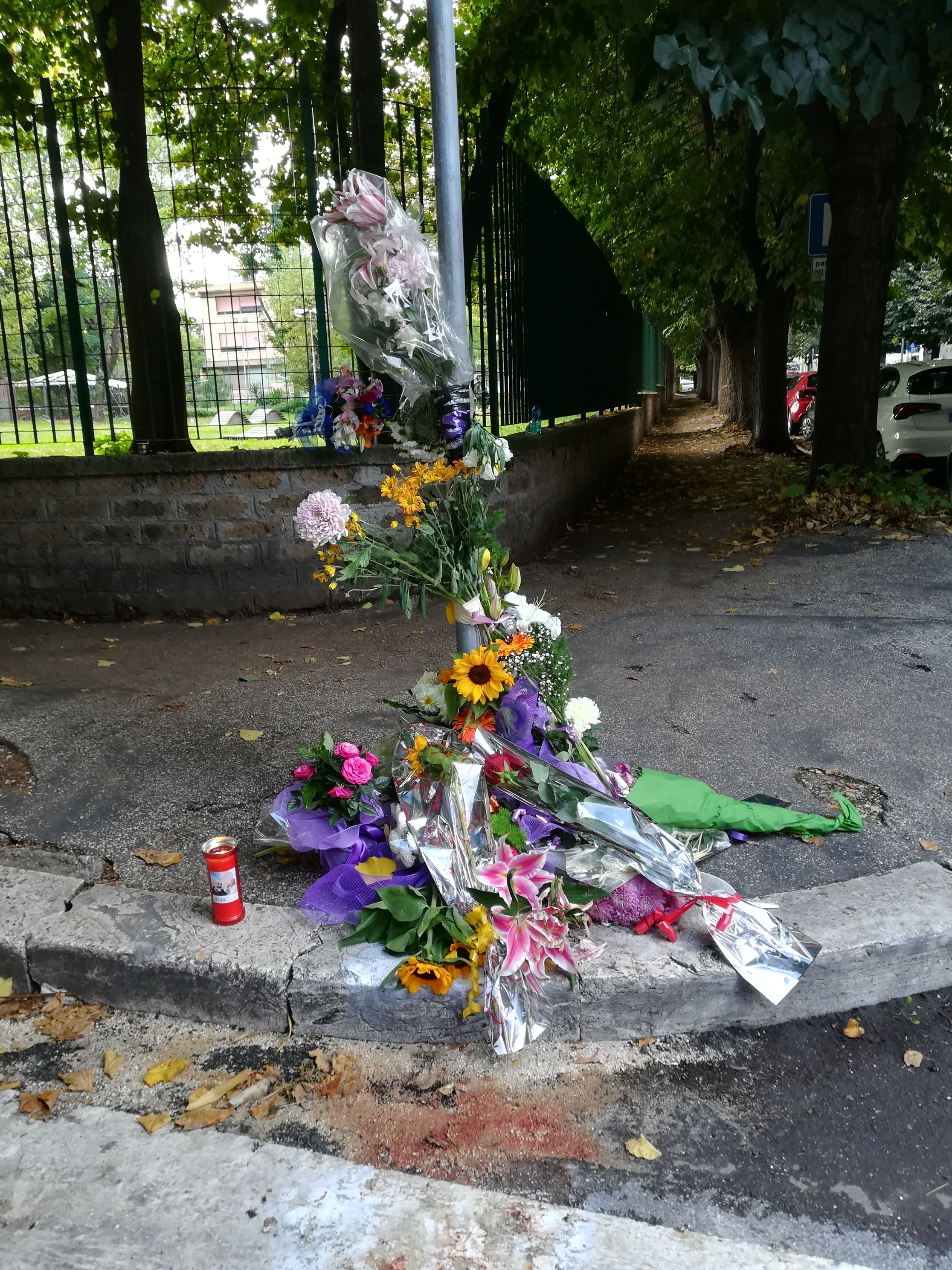 fiori-sul-luogo-dellomicidio-di-luca-sacchi-a-roma-foto-di-sara-fornaro