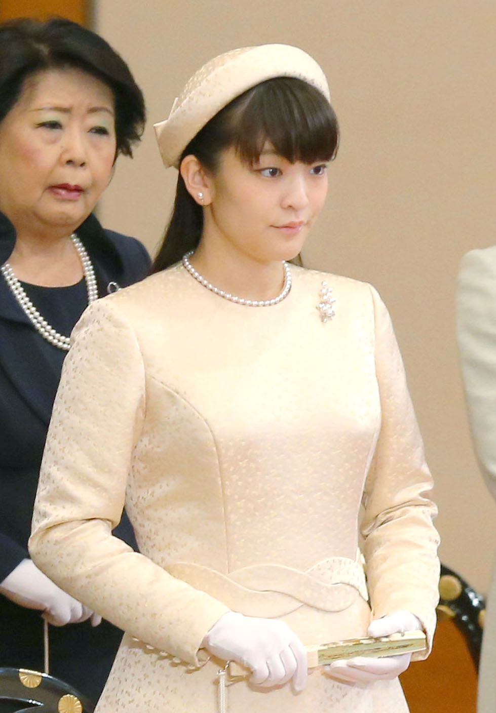 Princess Mako, the first grandchild of Japanese Emperor Akihito and the elder daughter of Prince Akishino, attends the annual New Year Poetry Reading Ceremony at the Imperial Palace in Tokyo in this photo taken on January 13, 2017. The 25-year-old princess is set to become engaged to a man who was in the same class year as her at Tokyo's International Christian University. (Kyodo)
==Kyodo