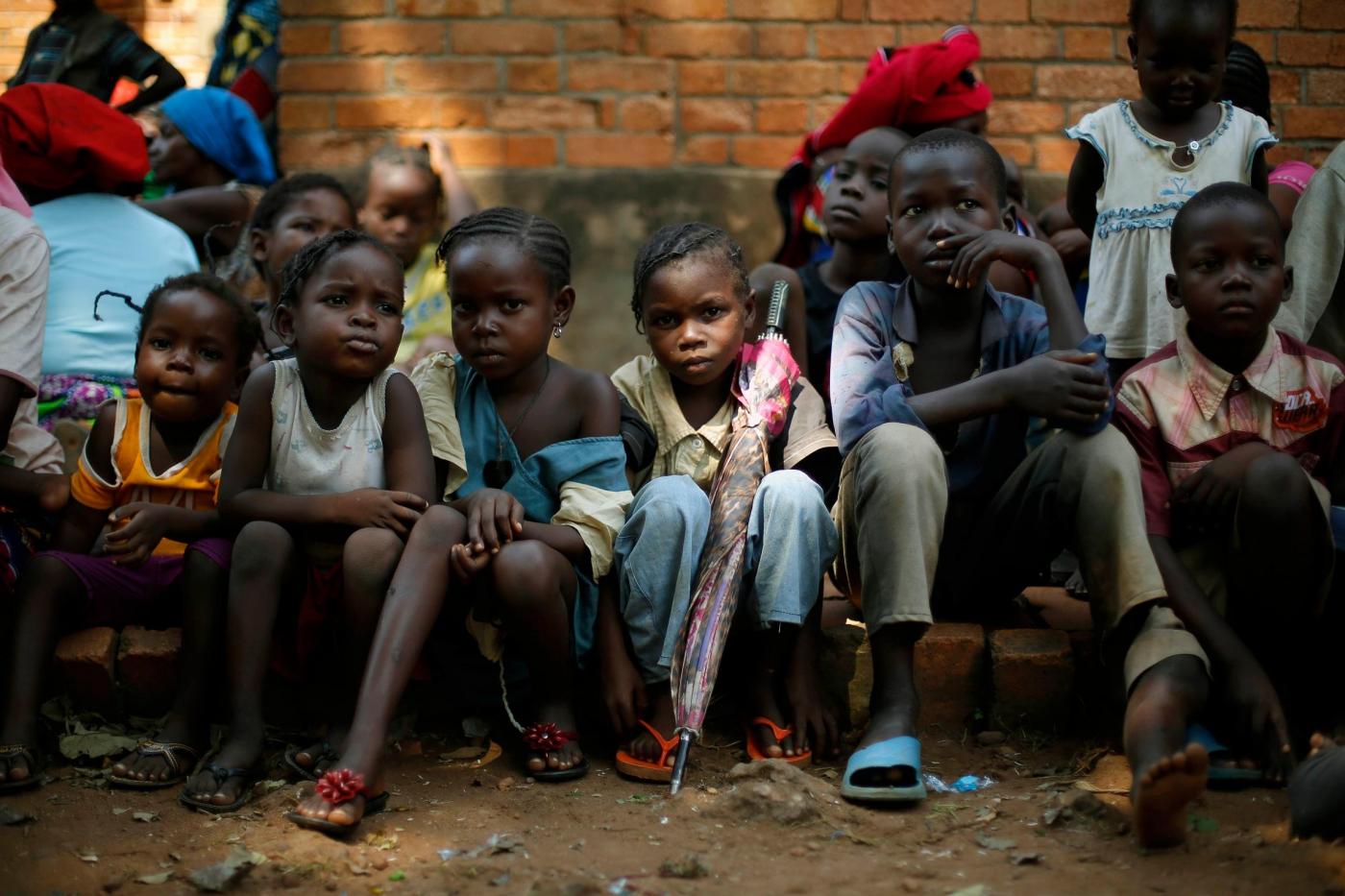 Bambini sfollati in Centrafrica