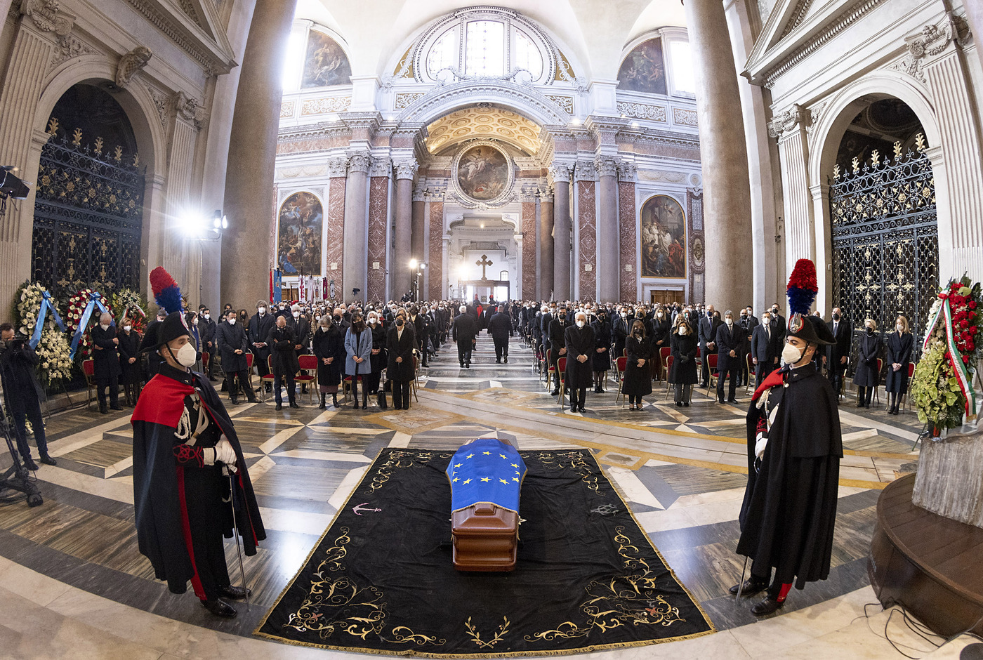 Roma, i funerali di Stato del Presidente del Parlamento Europeo David Sassoli. Foto: Paolo Giandotti/Ufficio Stampa Quirinale/LaPresse