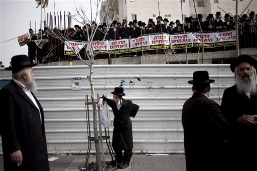 Protesta degli ebrei ultraortodossi