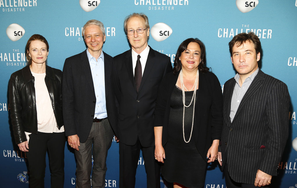 IMAGE DISTRIBUTED FOR DISCOVERY COMMUNICATIONS - Screenwriter Kate Gartside, left to right, executive producer Rocky Collins, actor William Hurt, General Manager and Executive Vice President of Science Channel Debbie Myers, and director James Hawes, arrive at the screening of 
