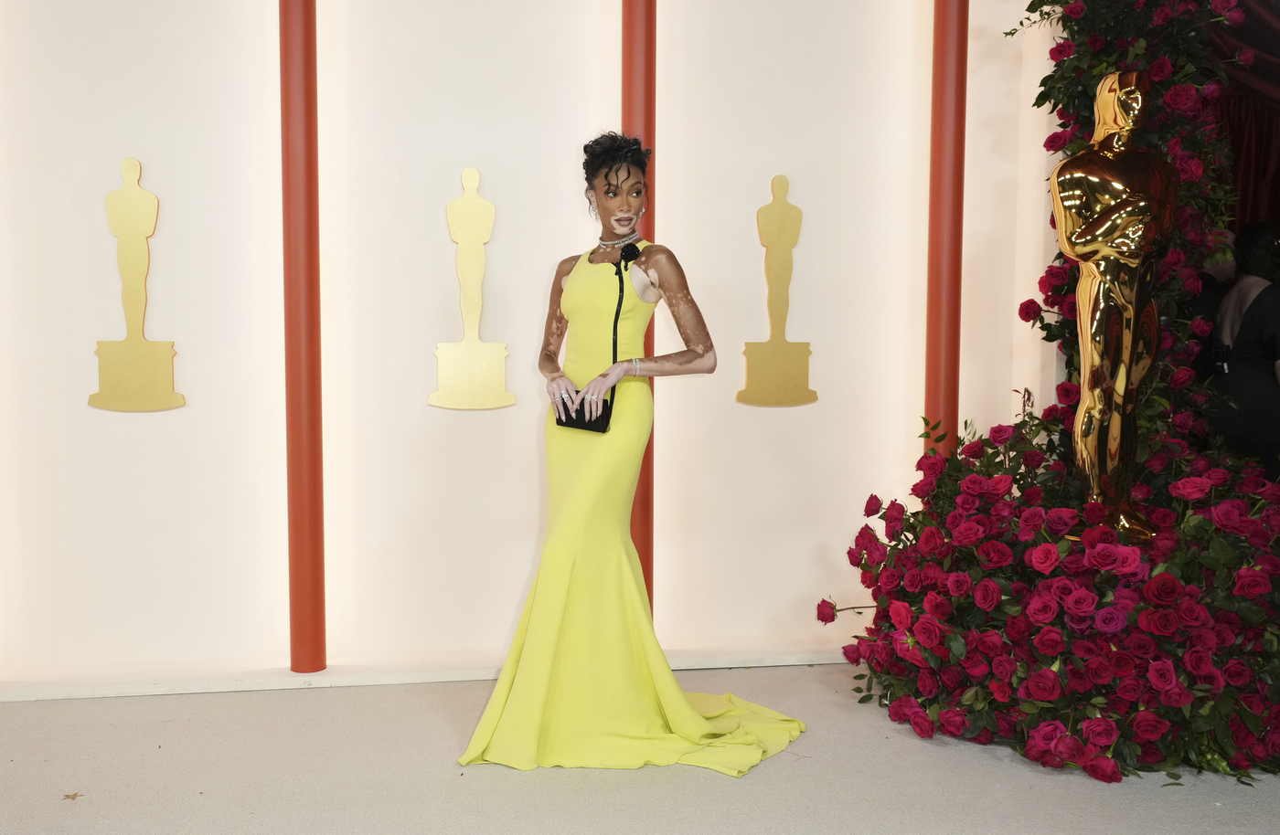 Winnie Harlow arrives at the Oscars on Sunday, March 12, 2023, at the Dolby Theatre in Los Angeles. (Photo by Jordan Strauss/Invision/AP) 


Associated Press/LaPresse

EDITORIAL USE ONLY/ONLY ITALY AND SPAIN