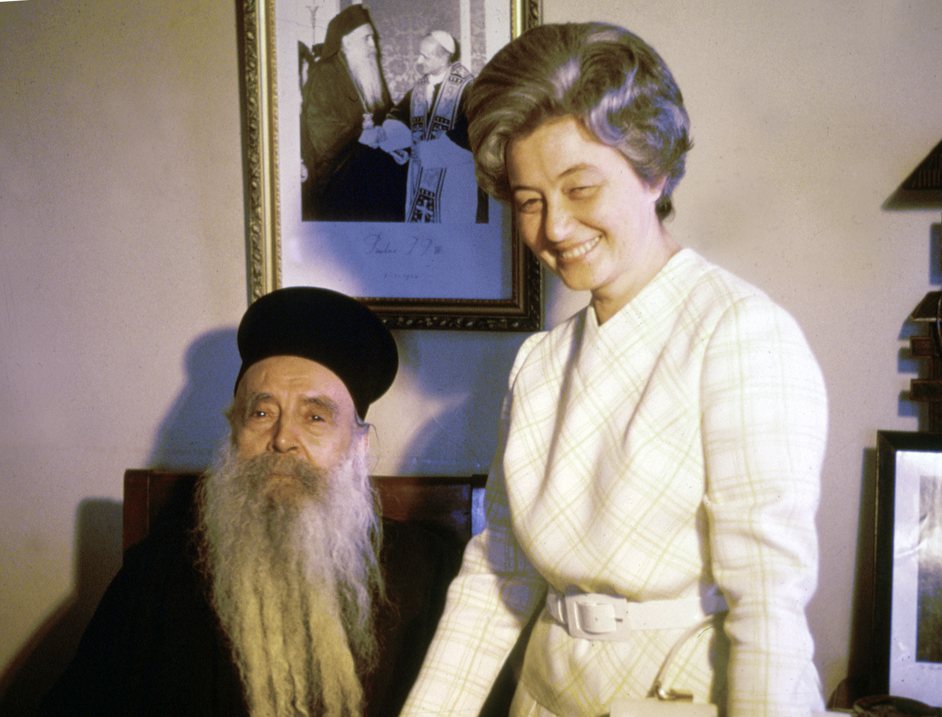 1970. Chiara Lubich con Athenagoras.