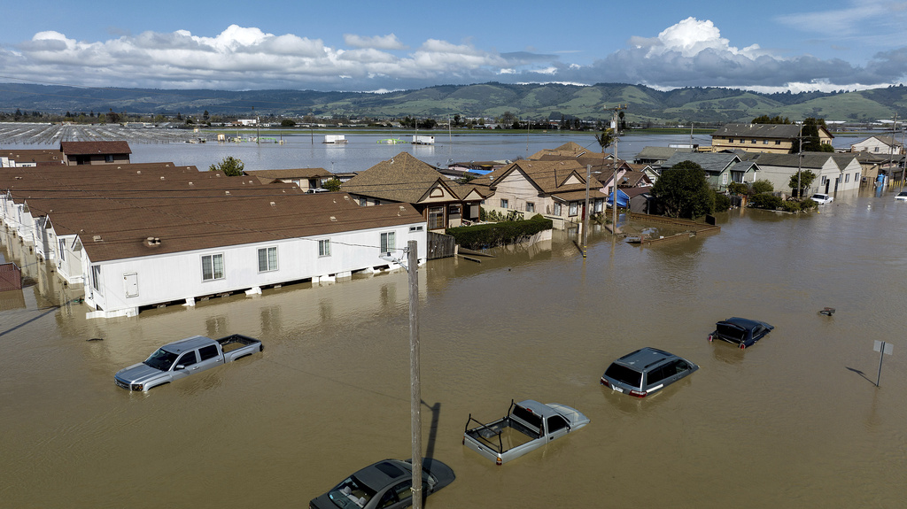 Alluvione in California, foto Ap.