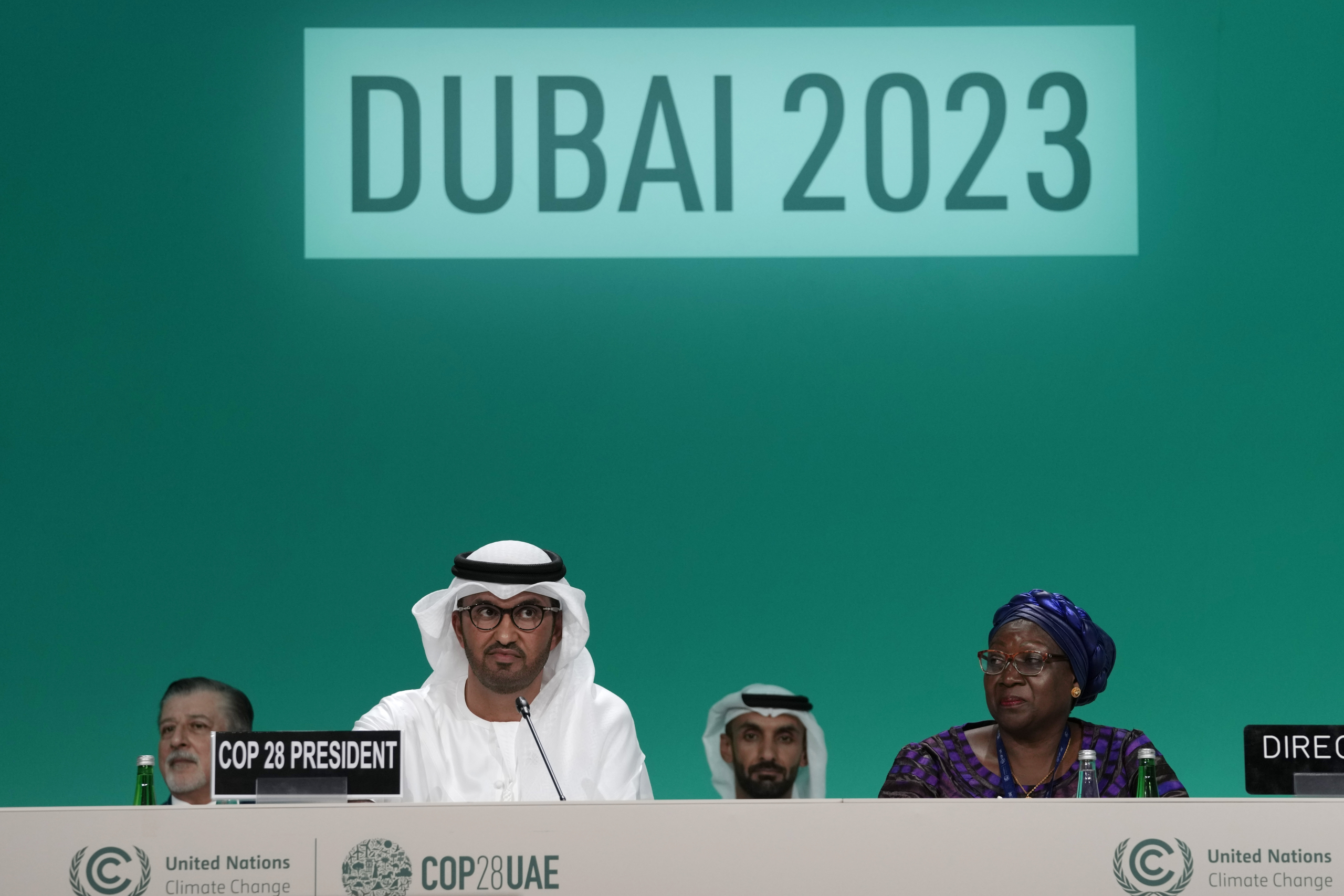 COP28 President Sultan al-Jaber, left, attends the opening session at the COP28 U.N. Climate Summit, Thursday, Nov. 30, 2023, in Dubai, United Arab Emirates. (AP Photo/Peter Dejong)

Associated Press/LaPresse
Only Italy and Spain