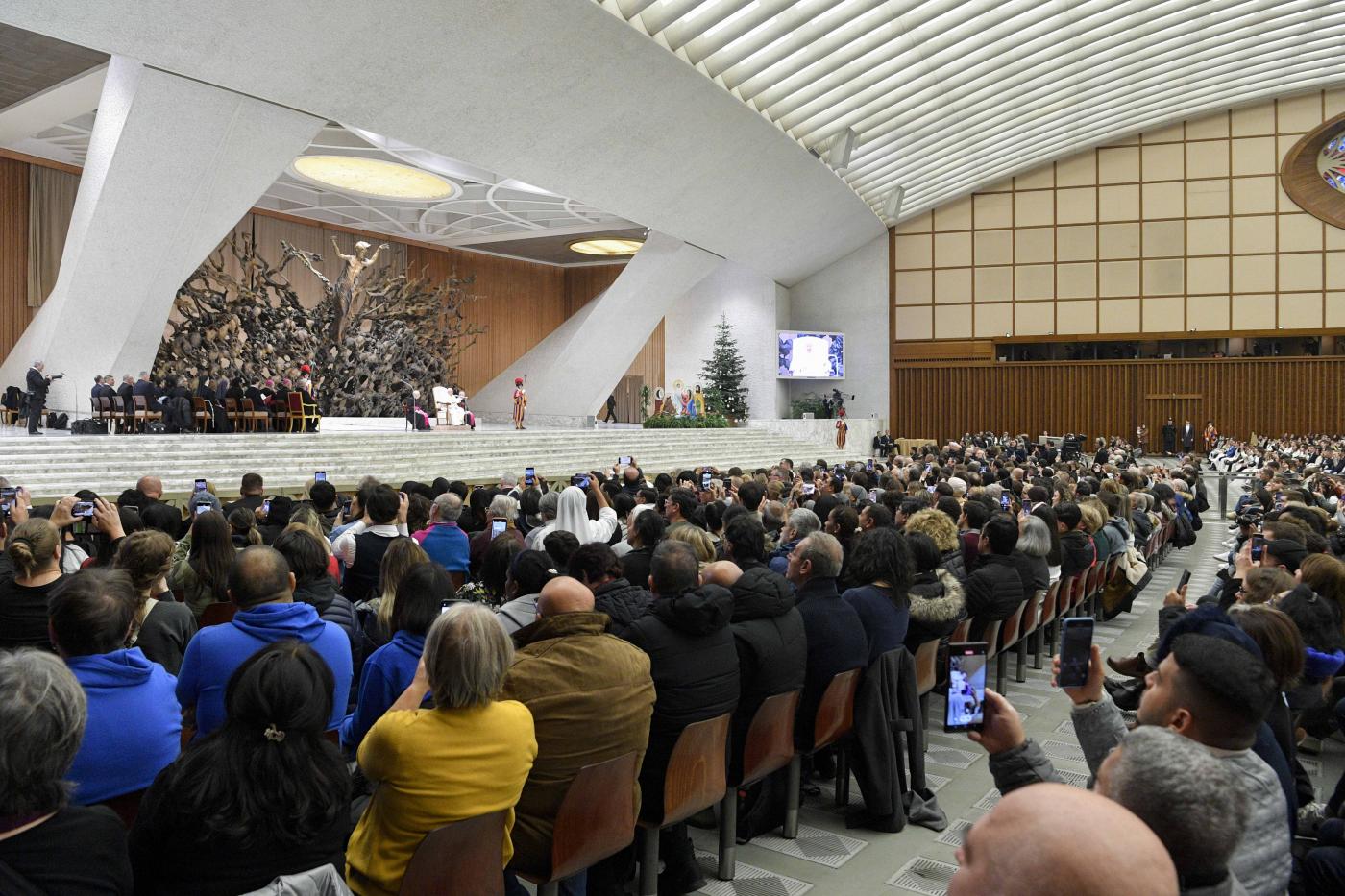 20-12-2023 Città del Vaticano, Papa Francesco durante l'Udienza Generale del mercoledì. Foto Vatican Media/LaPresse.