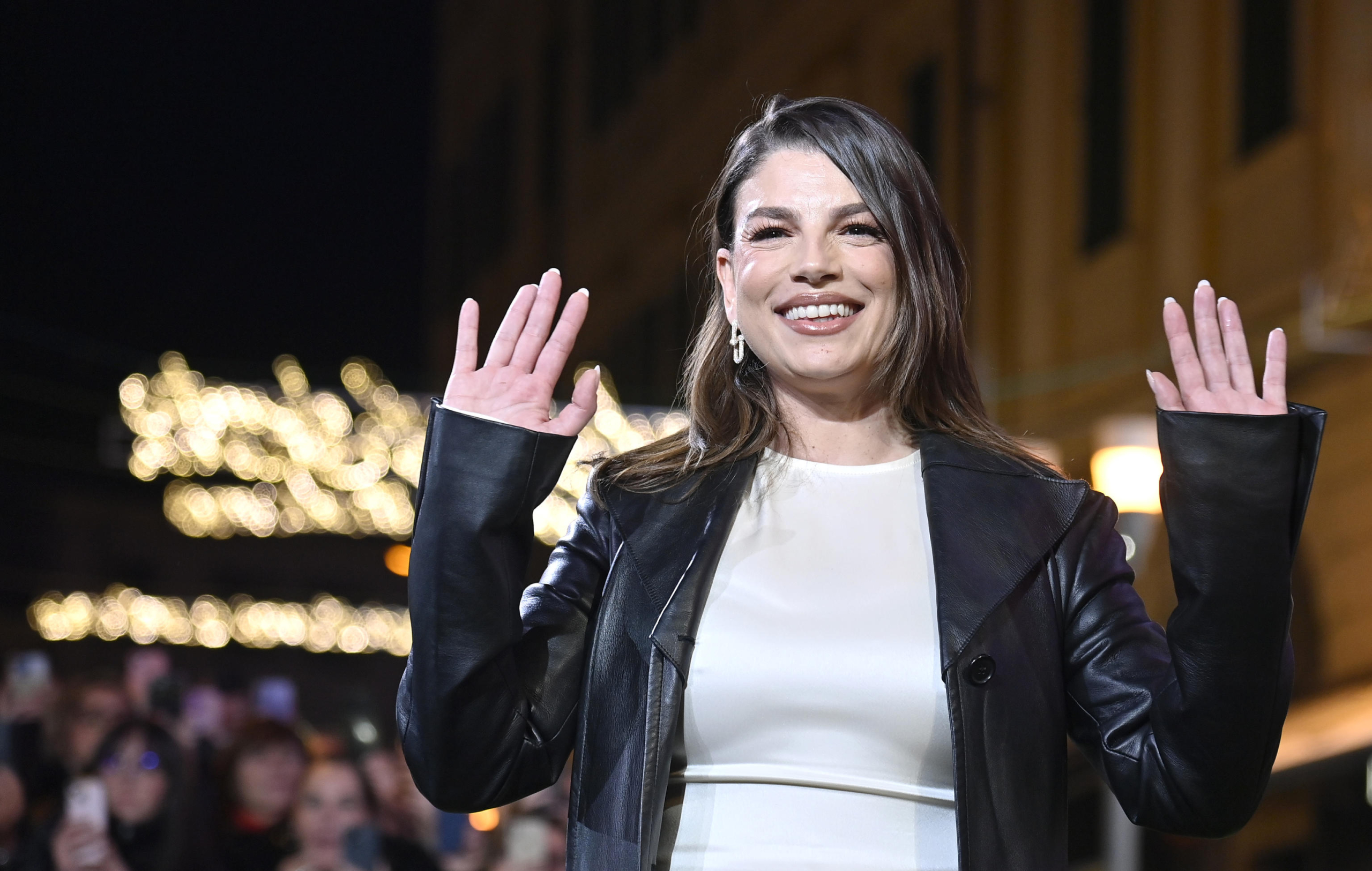 Italian singer Emma arrives on the green carpet during an event held on the eve of the 74th edition of the Sanremo Italian Song Festival, in Sanremo, Italy, 05 February 2024. The music festival will run from 06 to 10 February 2024.   ANSA/RICCARDO ANTIMIANI