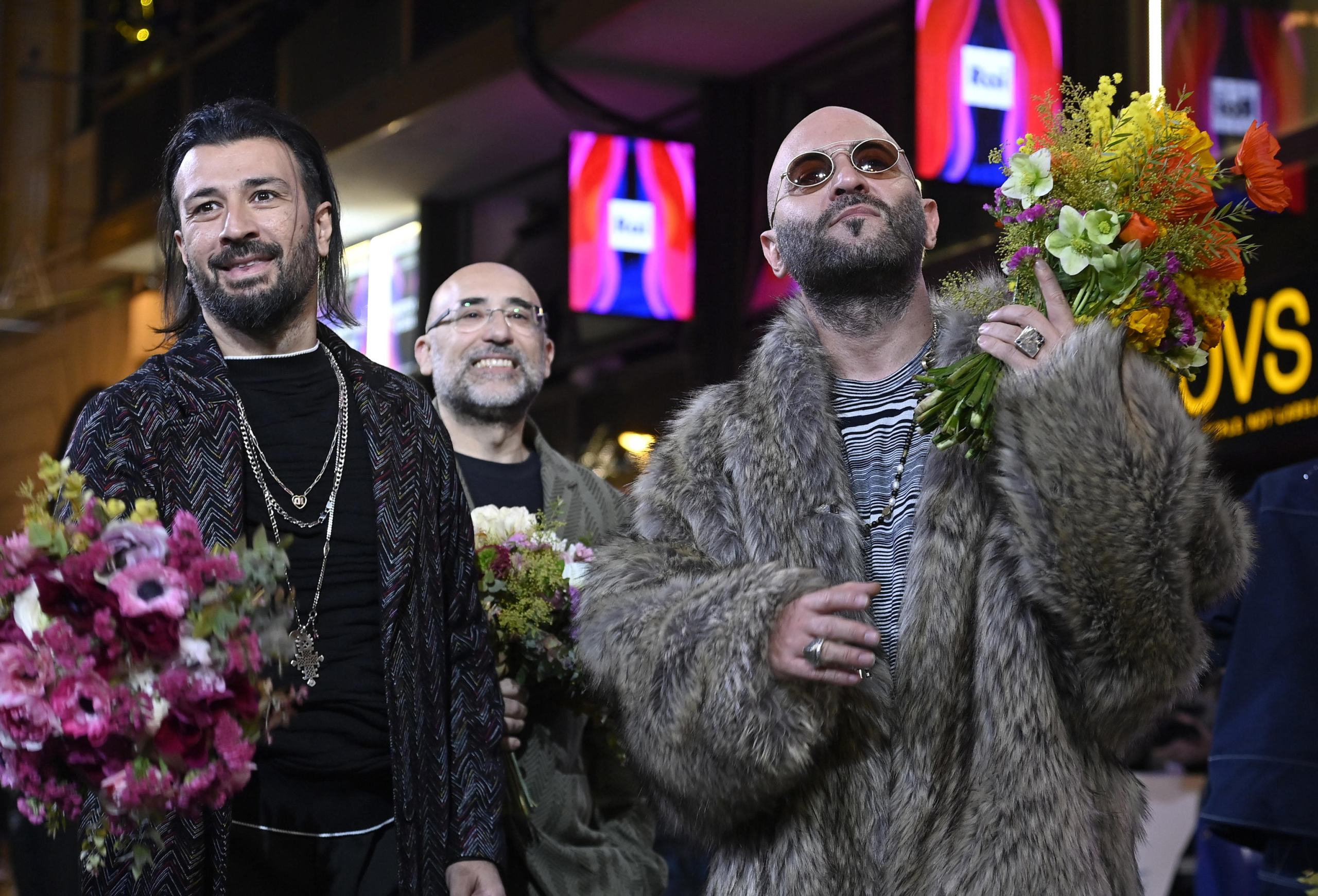 Italian band Negroamaro members arrive on the green carpet during an event held on the eve of the 74th edition of the Sanremo Italian Song Festival, in Sanremo, Italy, 05 February 2024. The music festival will run from 06 to 10 February 2024.   ANSA/RICCARDO ANTIMIANI