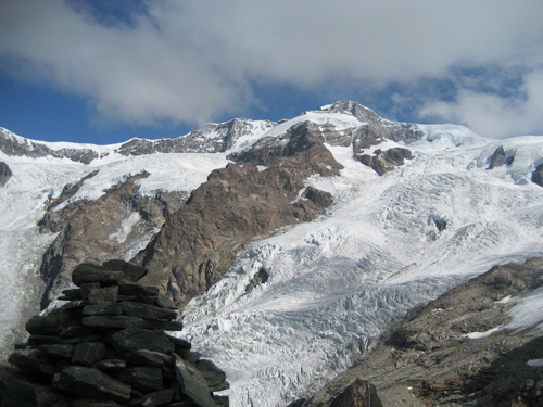 Particolare del ghiacciaio del monte Rosa