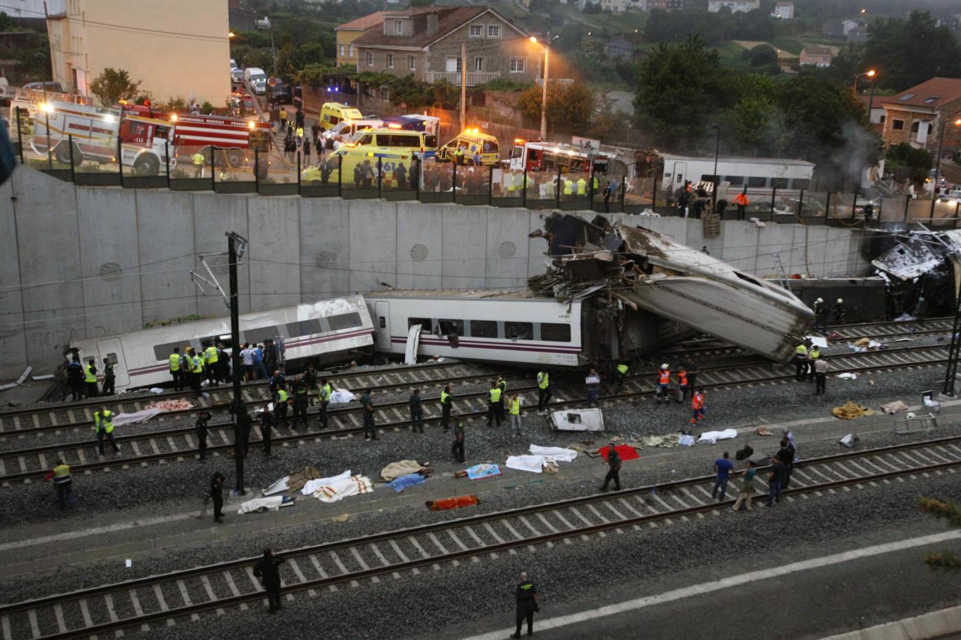 Incidente ferroviario a Santiago de COmpostela in Spagna