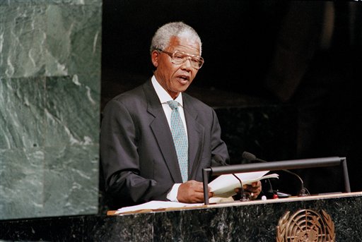 Mandela parla all'Onu nel 1993