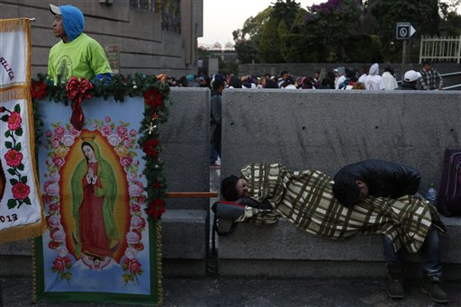 Momenti del pellegrinaggio in onore della Vergine di Guadalupe