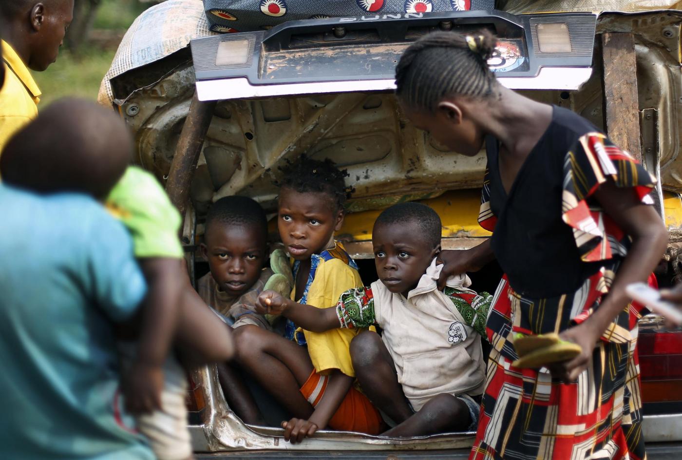 Bambini in fuga dalla guerra nella Repubblica Centrafricana