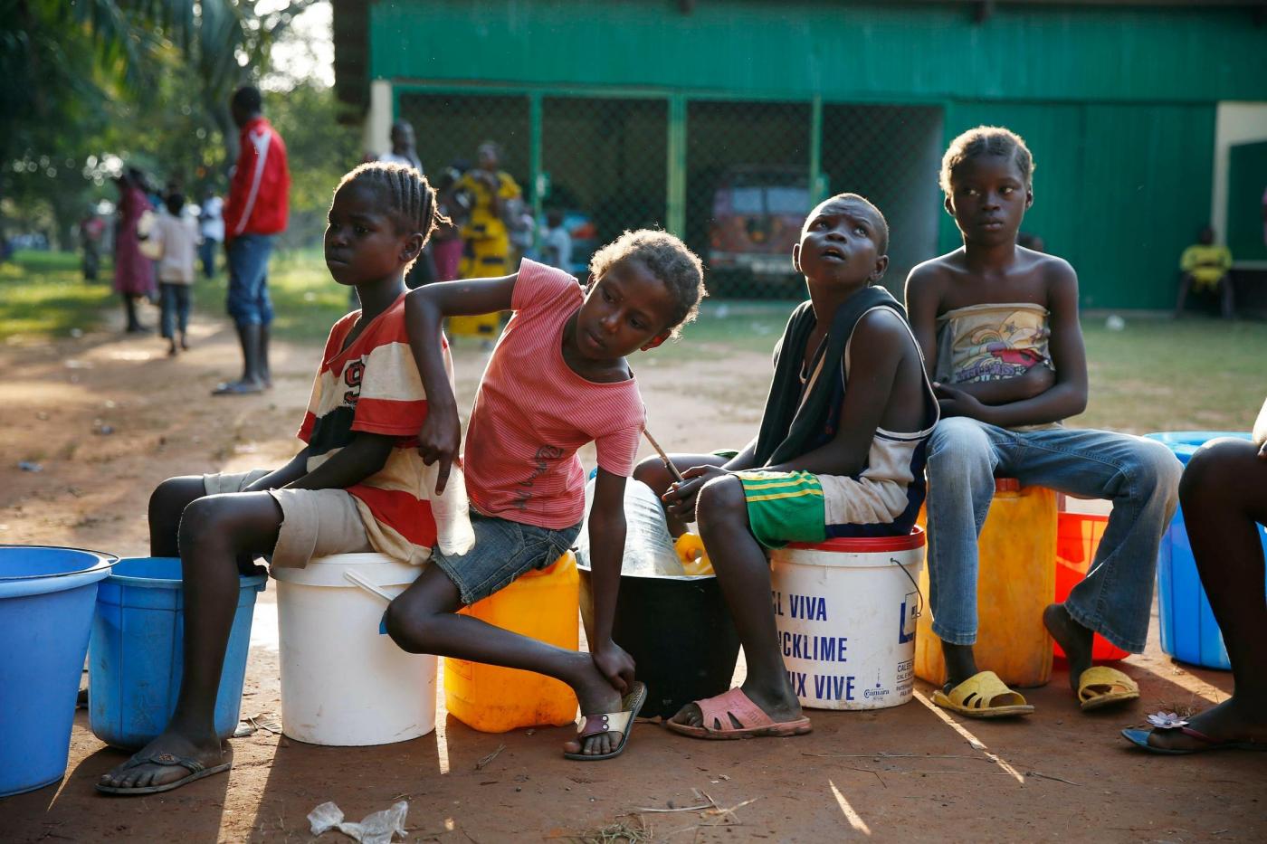 Bambini sfollati in Centrafrica