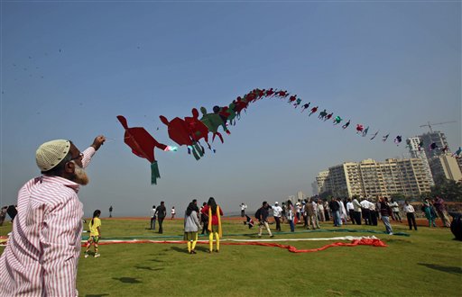 Festival degli aquiloni in India