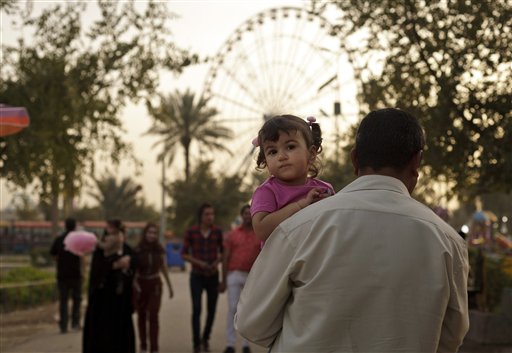 Padre e figlia in Iraq