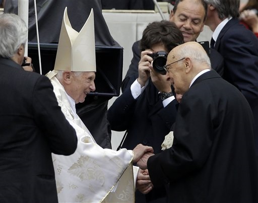 Giorgio Napolitano e papa Benedetto XVI