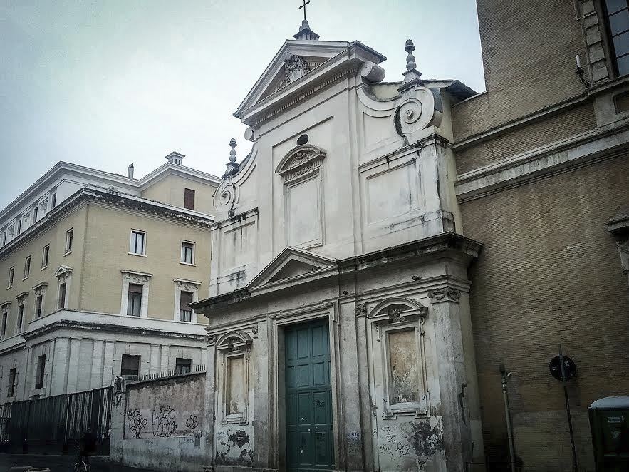 In this undated photo a view of the St. Calixtus church in Rome. The Vatican is letting homeless people sleep in a Rome church during a spell of unusually cold weather for the Italian capital. In Rome lately, nighttime temperatures have dropped below freezing. The Vatican say that around 30 people, Italians and foreigners, have accepted the invitation to sleep inside St. Calixtus church, whose foundations were laid near a well where Pope Calixtus I was martyred in 222. (L'Osservatore Romano/Pool Photo via AP)