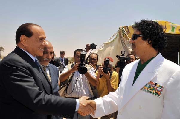 Berlusconi Gheddafi