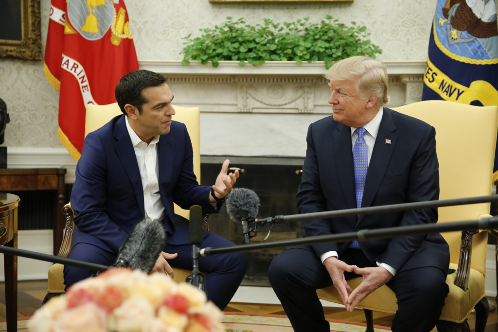 Trump Welcomes PM Tsipras of Greece