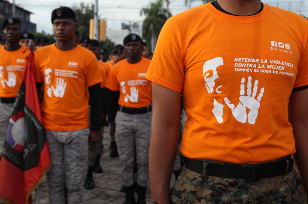 Hundreds of men march to stop violence against women in the Dominican Republic