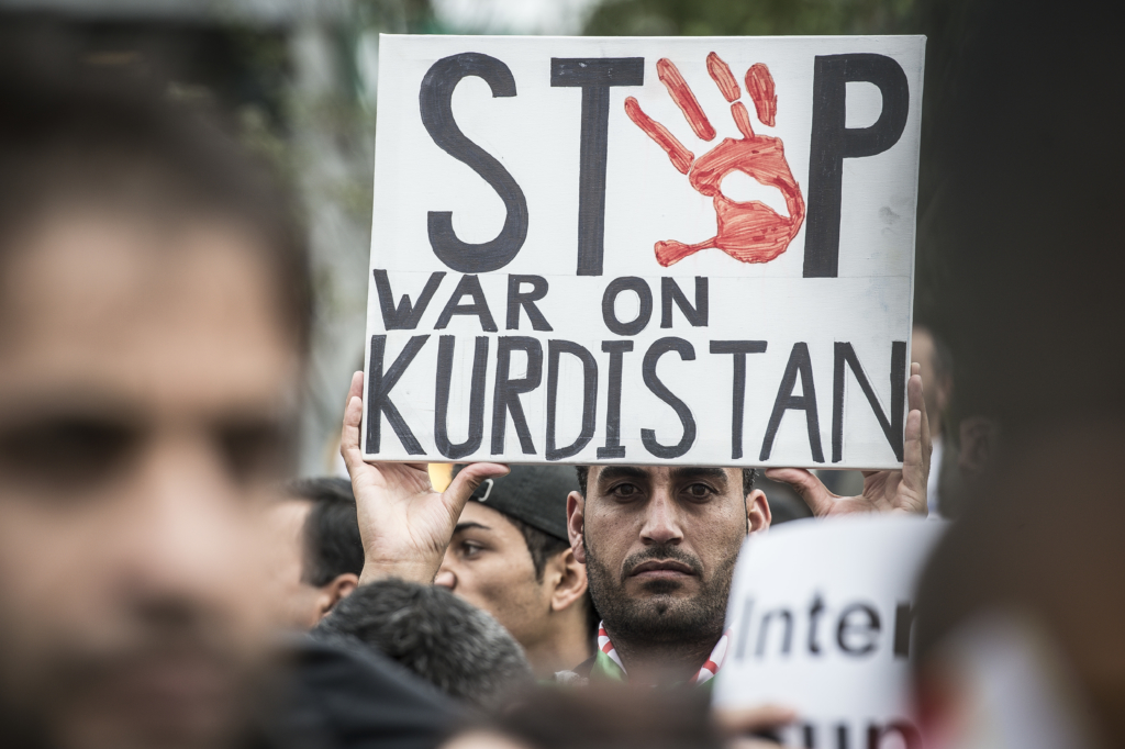 Protest against violance on Kurdistan