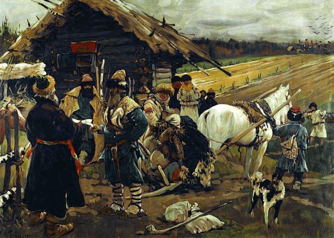 servi-della-gleba-in-russia-in-un-dipinto-di-sergej-v-ivanov-del-1908