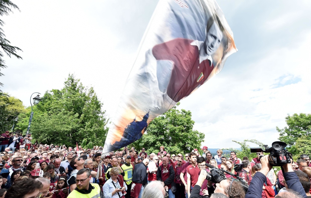 Commemoration ceremony in memory of players of Torino FC who died in the Superga crash