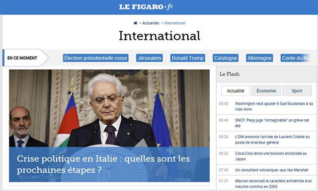 Stampa estera su situazione politica italiana