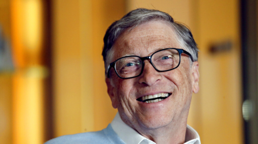 FILE - In this Feb. 1, 2019, file photo, Bill Gates smiles while being interviewed in Kirkland, Wash. Washington state's richest residents, including Gates and Jeff Bezos, would pay a wealth tax on certain financial assets worth more than $1 billion under a proposed bill whose sponsor says she is seeking a fair and equitable tax code. Under the bill, starting Jan. 1, 2022, for taxes due in 2023, a 1% tax would be levied not on income, but on 