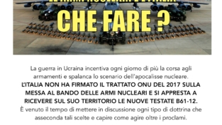 Bologna. Le armi nucleari e l’Italia. Che fare?