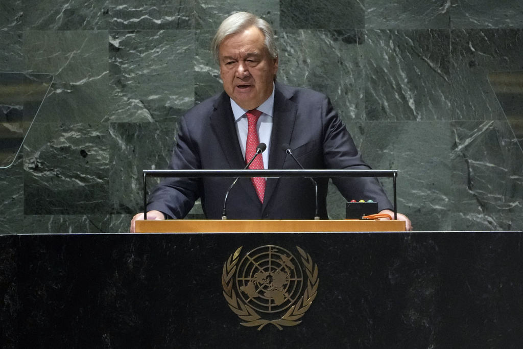 Il segretario generale dell'Onu Antonio Guterres, foto Ap