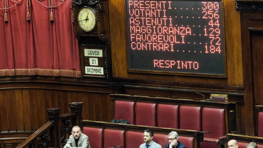 Camera dei Deputati, ratifica accordo MES (Foto Mauro Scrobogna /LaPresse)