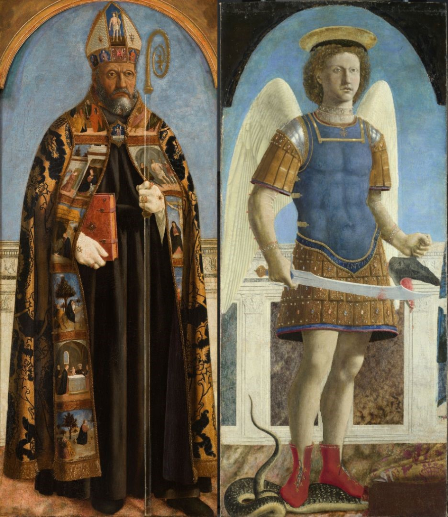 Sant'Agostino e San Michele, polittico di Piero della Francesca, Museo Poldi Pezzoli, Milano 