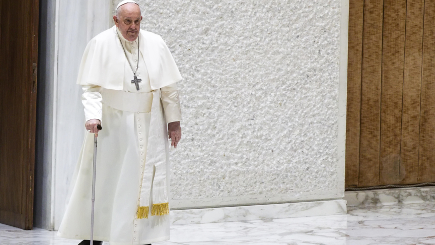 Papa Francesco durante l'udienza generale in piazza San Pietro, Città del vaticano, 7 febbraio 2024. Foto ANSA/ANGELO CARCONI