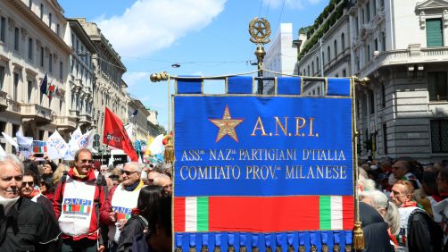 Milano, Manifestazione Festa della Liberazione 25 aprile 2024, ANSA/SALMOIRAGO
