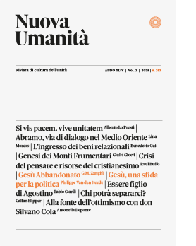 Copertina Nuova Umanità numero 253