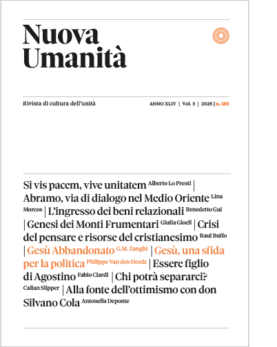 Copertina rivista Nuova Umanità numero 253 (Città Nuova).