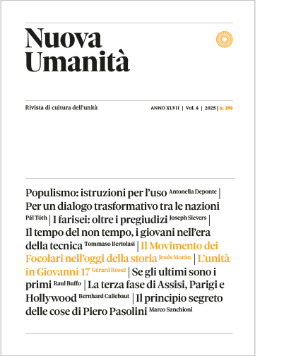 Copertina rivista Nuova Umanità numero 254 (Città Nuova).