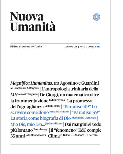 Copertina rivista Nuova Umanità numero 257 (Città Nuova).